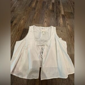 Aerie Light striped tie front top